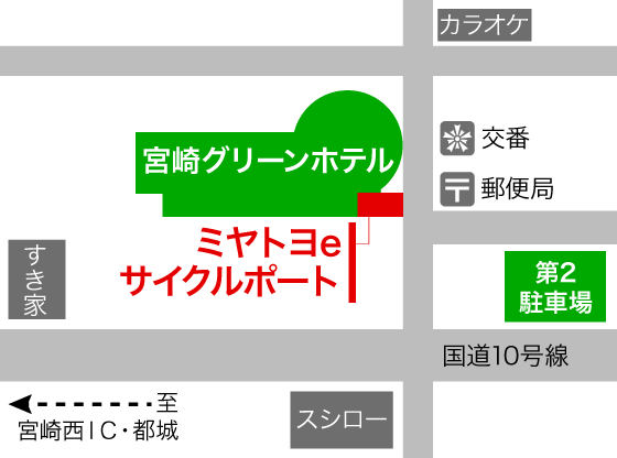 駐輪ポートPIPPAの案内図
